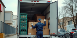 Frigo : la capacité de stockage d’un camion 6m3, astuces et conseils Chauffeur en tenue de travail près d'un camion frigorifique en ville