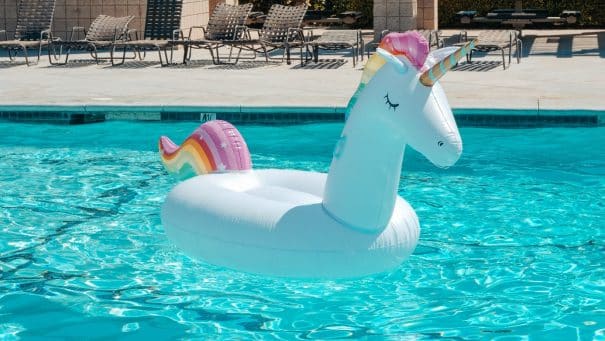 Bouée piscine licorne