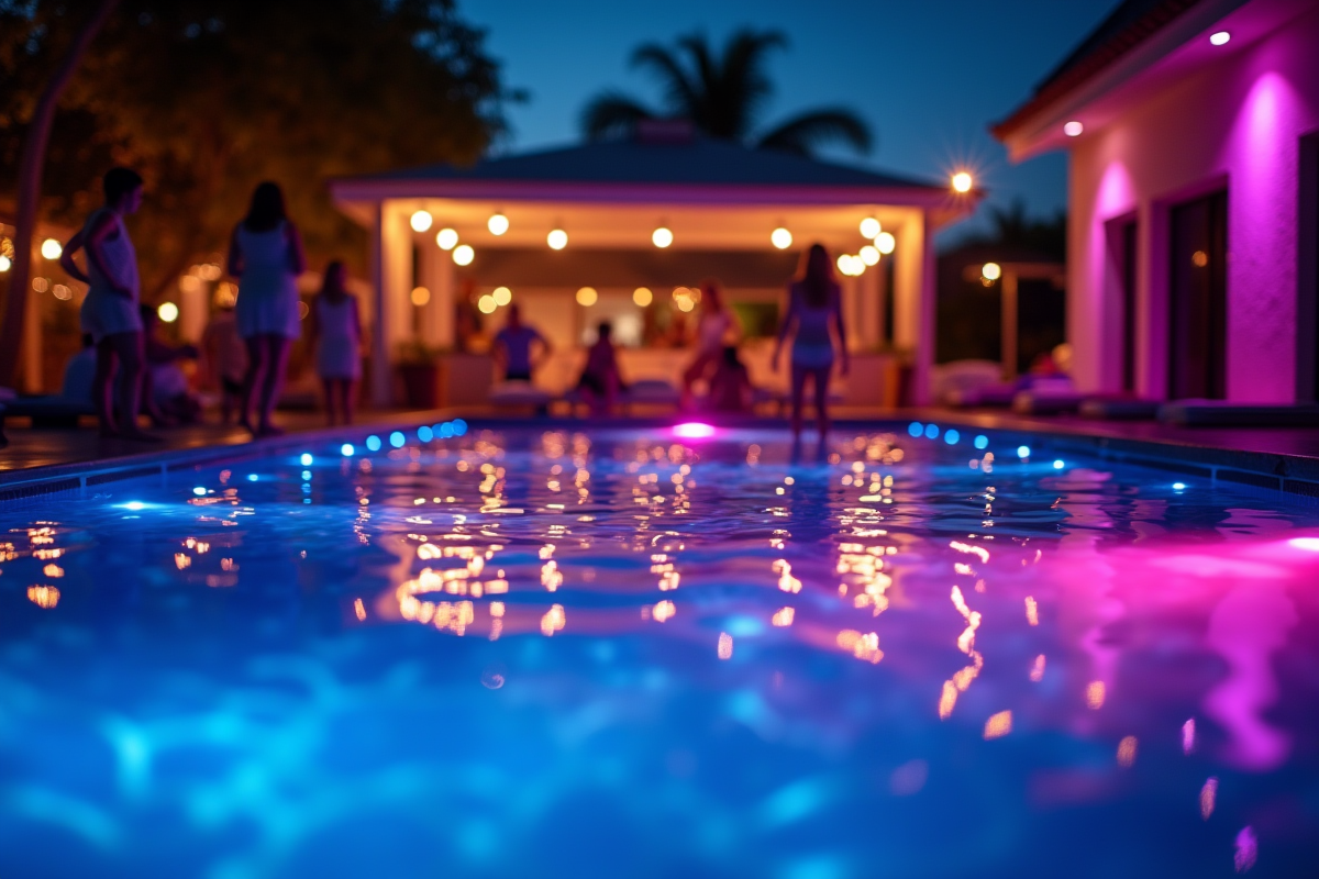 éclairage piscine