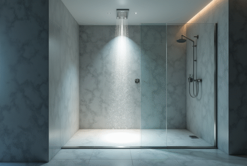 L’éclairage idéal : bien positionner un spot dans la douche