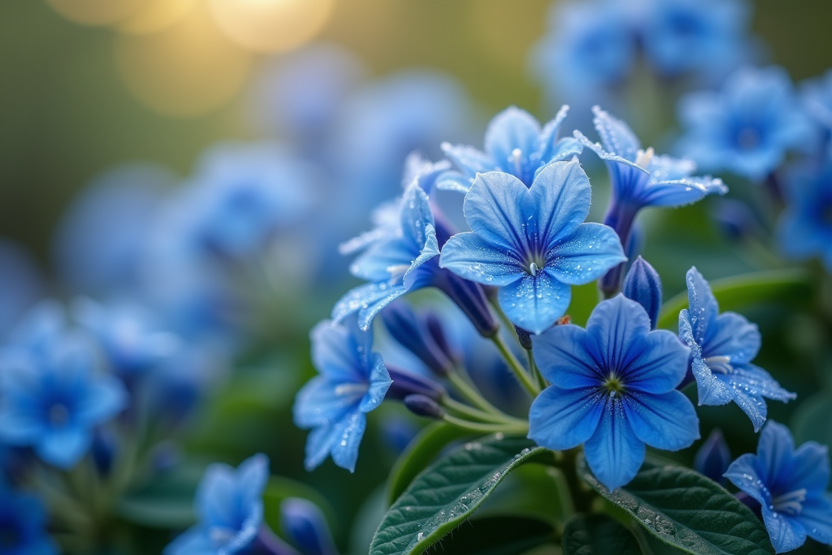 arbustes bleus