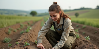 Types de sols : définition, caractéristiques et classification Jeune agronome en champ examinant un profil de sol