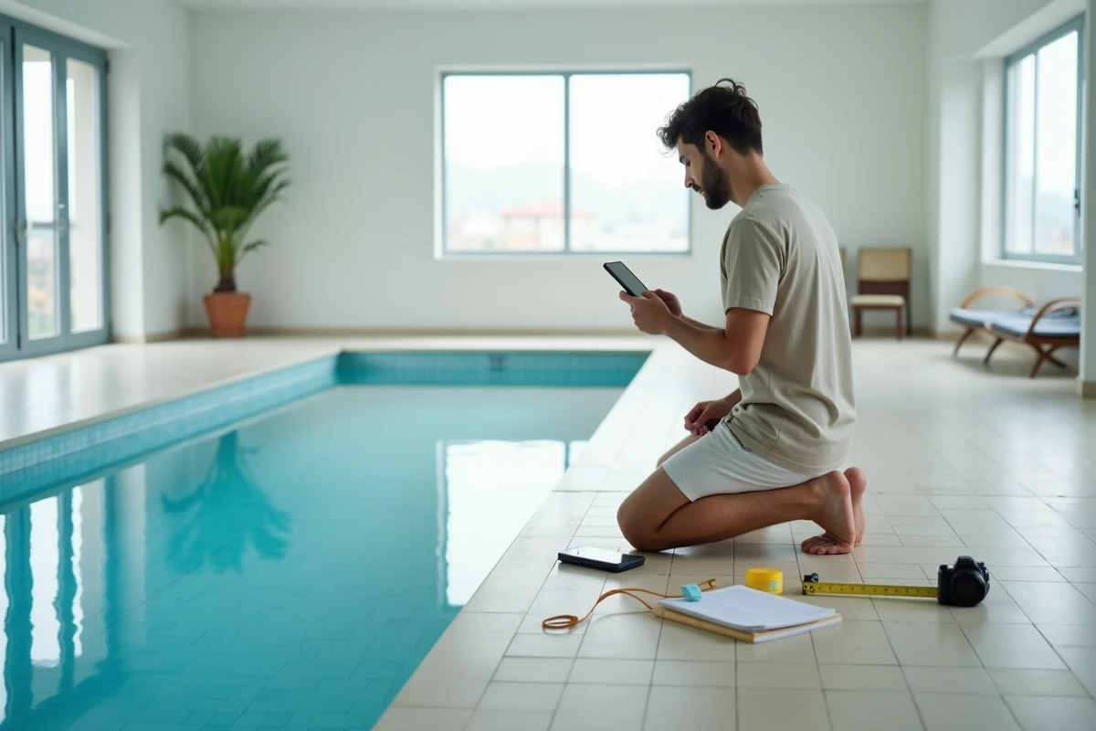 Jeune homme utilisant un smartphone à côté d