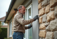 Enduit de façade : avantages, techniques et conseils pour bien choisir Maçon appliquant un enduit sur une façade de maison