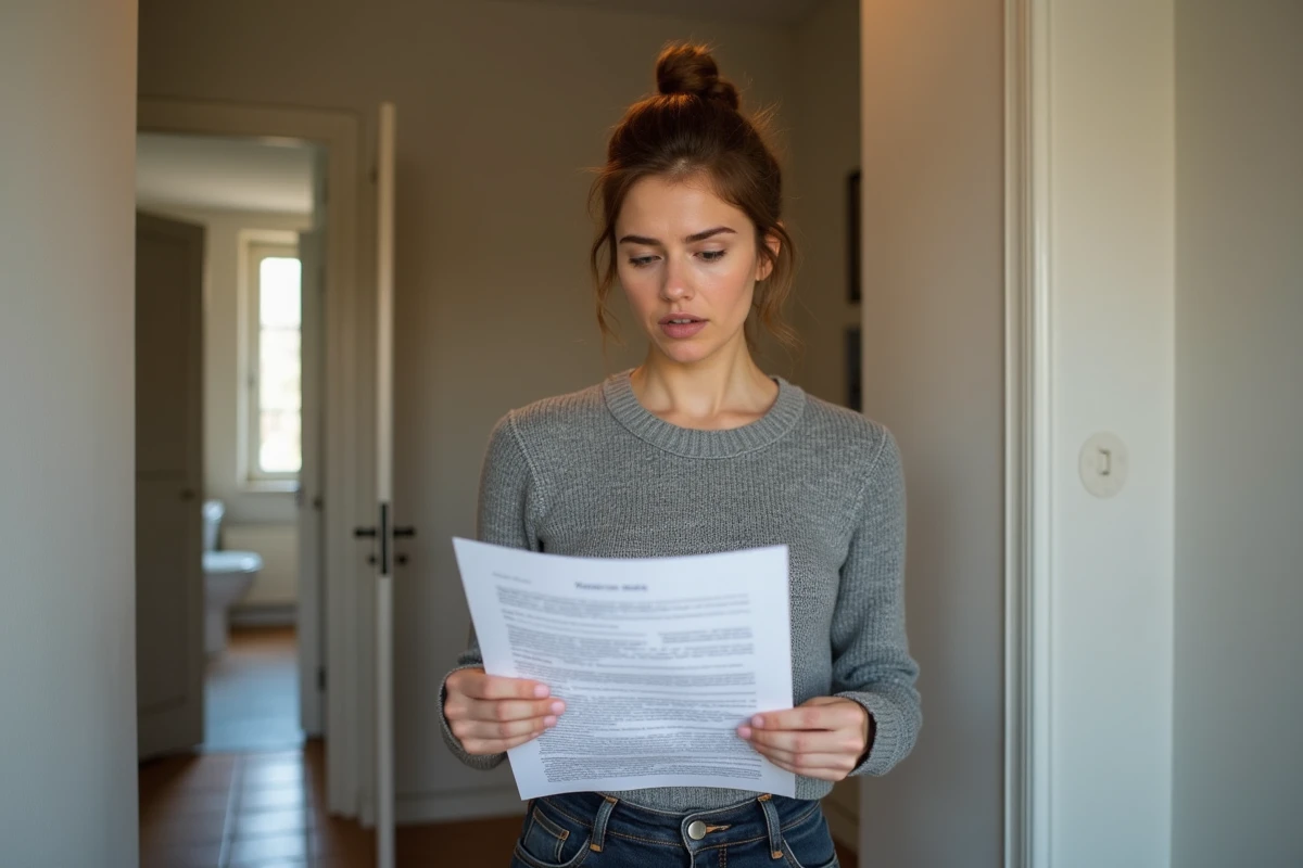 Locataire ou propriétaire tenant un contrat de location face à un problème de fosse septique saturée