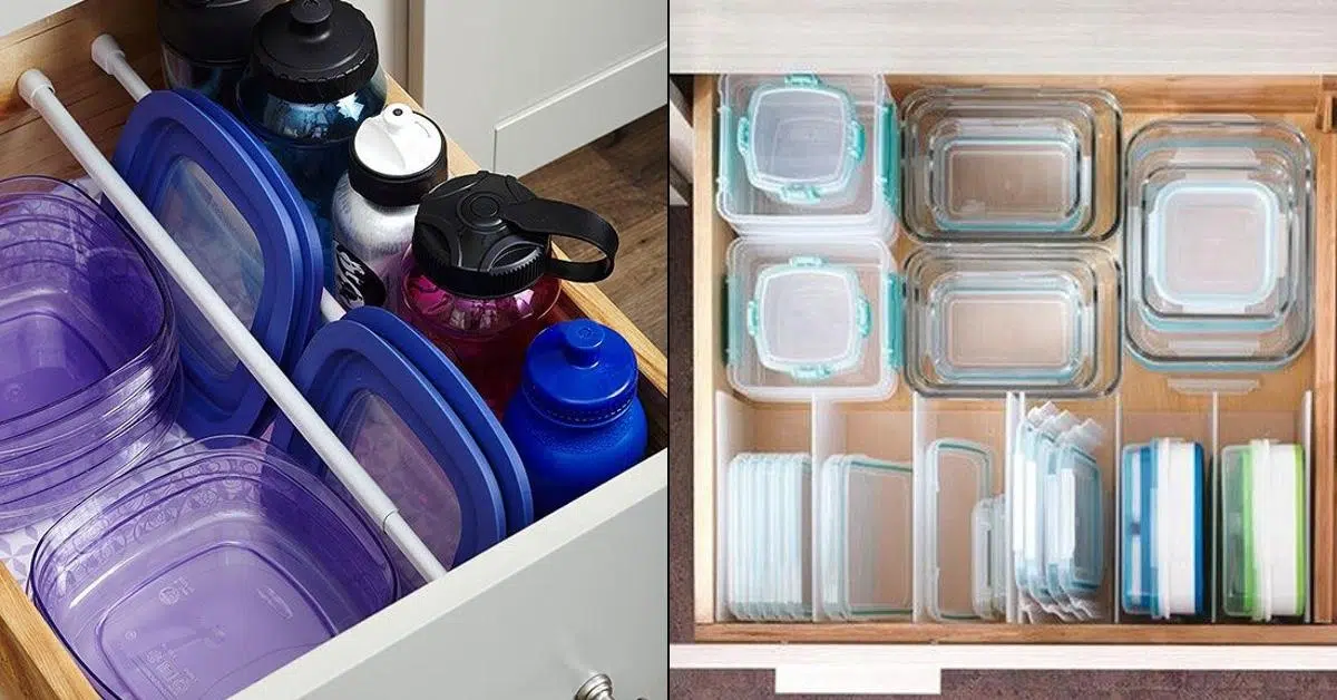 Comment organiser les boîtes Tupperware ?