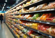 Rayon de supermarché australien avec emballages durables