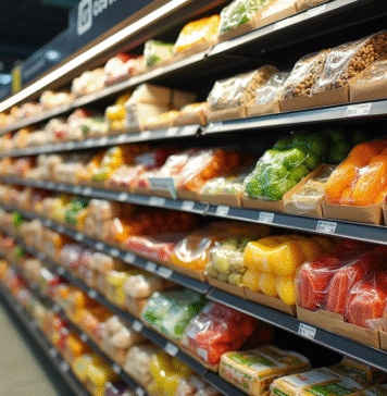 Rayon de supermarché australien avec emballages durables